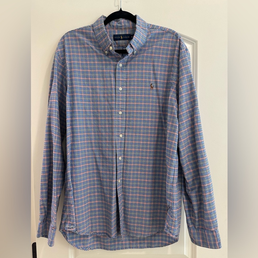 Ralph Lauren Men's Blue Plaid Shirt